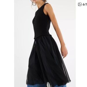 Free People twice as nice maxi tunic in black